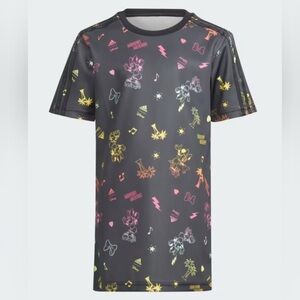 Adidas X Disney Minnie Mouse toddler girl shirt Dress athletic Colab black‎ 4T